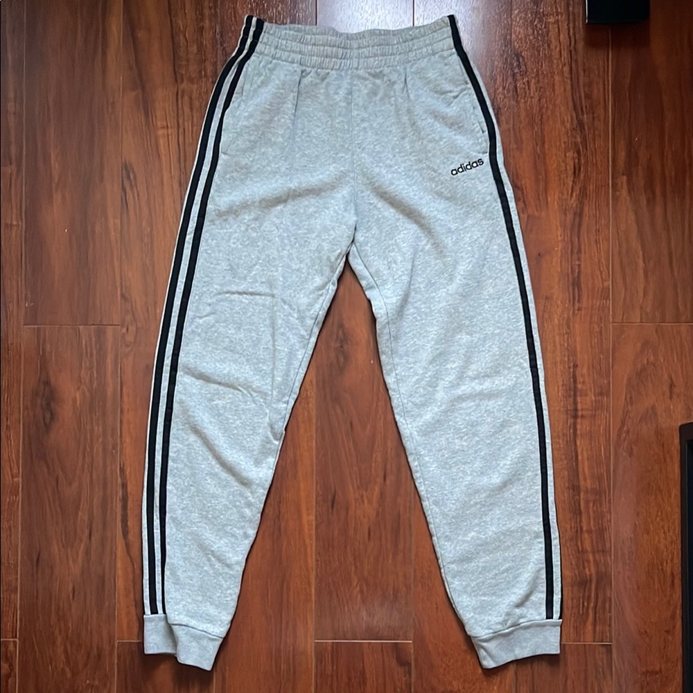 Adidas Mens Essentials 3-Stripes Fleece Tapered Pants